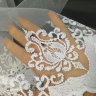 Тюлевая сетка с вышивкой Дамаск шахматка