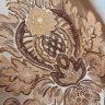 Портьерная ткань Дамасский узор Коричневый