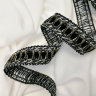 Сутаж Velvet Classic черный, серый 2,5 см  